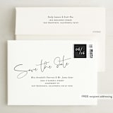 "A few words" - Save the Dates in Cotton by Susan Brown - FREE Recipient Addressing