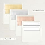"A few words" - Save the Dates in Cotton by Susan Brown - Envelope Liner Options