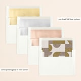 "colorblock script" - Save the Dates in Latte by carla san roman - Envelope Liner Options
