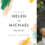 "Hamptons" - Save the Dates in Melon by Erika Firm - Detail