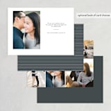 "happening" - Save the Dates in Charcoal by Faith Dorn - Back of Card Options