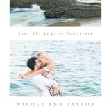 "Nicole" - Save the Dates in Tuscan Thyme by Kate Ross - Detail