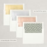 "Nicole" - Save the Dates in Tuscan Thyme by Kate Ross - Envelope Liner Options