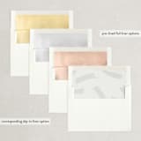 "Photo Spread" - Save the Dates in Mist by Olivia Goree - Envelope Liner Options