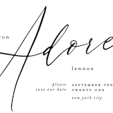 "i adore you" - Save the Dates in Ebony by Phrosné Barwood - Detail