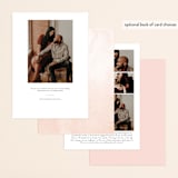 "Modernist Minimal" - Save the Dates in Blush by Everett Paper Goods - Back of Card Options