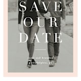 "Modernist Minimal" - Save the Dates in Blush by Everett Paper Goods - Detail