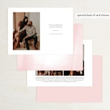 "Watercolor Wash" - Save the Dates in Blush by Phrosné Barwood - Back of Card Options