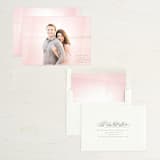 "Watercolor Wash" - Save the Dates in Blush by Phrosné Barwood - Assembled