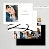 "Modern Names" - Save the Dates in Jet Black by Maria Hilas-Louie - Back of Card Options