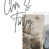 "Modern Names" - Save the Dates in Jet Black by Maria Hilas-Louie - Detail