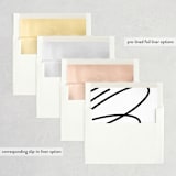 "Modern Names" - Save the Dates in Jet Black by Maria Hilas-Louie - Envelope Liner Options