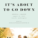 "About To Go Down" - Save the Dates in Mint by Stephanie Given - Detail