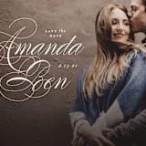 "Nestled" - Save the Dates in Cream by Roxy Cervantes - Detail