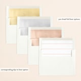 "Nestled" - Save the Dates in Cream by Roxy Cervantes - Envelope Liner Options