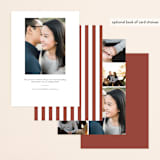 "Our Names" - Save the Dates in Rust by Kanika Mathur - Back of Card Options