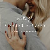 "Kindred" - Save the Dates in Nutmeg by Melissa Egan of Pistols - Detail