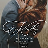 "Kindly Save Our Date" - Save the Dates in Snow by Laura Hamm - Detail