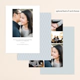 "Minimalism" - Save the Dates in Ivory by Shannon Chen of Four Wet Feet Studio - Back of Card Options