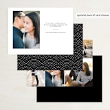 "Chic Monogram" - Save the Dates in Noir by Hooray Creative - Back of Card Options