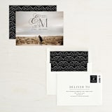 "Chic Monogram" - Save the Dates in Noir by Hooray Creative - Assembled