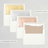 "Framed Corner" - Save the Dates in Ink by ASQ Studio - Envelope Liner Options