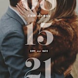"All About that Date" - Save the Dates in Opal by Hooray Creative - Detail