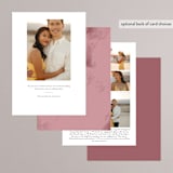 "Classic Touch" - Save the Dates in Pearl by Oscar and Emma - Karly Depew - Back of Card Options