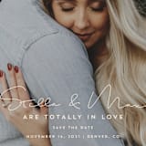 "totally in love" - Save the Dates in Buttermint by Lori James - Detail