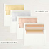 "Refreshed" - Save the Dates in Blush by Mere Paper - Envelope Liner Options