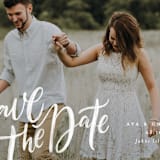 "Summertime Love" - Save the Dates in Cloud by Wildfield Paper Co - Detail