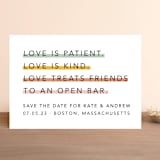 "Love is..." - Save the Dates in Sorbet by Hudson meet Rose - Front