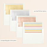 "Love is..." - Save the Dates in Sorbet by Hudson meet Rose - Envelope Liner Options