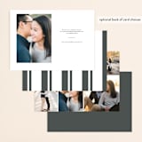 "Minimal Duo" - Save the Dates in Obsidian by Heather Cairl - Back of Card Options