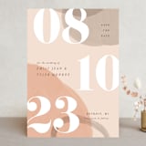 "Big Bold" - Save the Dates in Peach by Pixel and Hank - Front