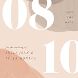 "Big Bold" - Save the Dates in Peach by Pixel and Hank - Detail