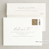 "Simply" - Save the Dates in Golden by Sarah Brown - FREE Recipient Addressing