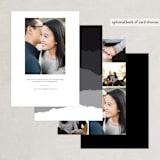 "Torn Edges" - Save the Dates in Midnight by Laura Hamm - Back of Card Options