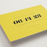 "Bold Simplicity" - Save the Dates in Mimosa by Laura Bolter - Detail