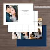 "Signature Look" - Save the Dates in Cloud by Liz Conley - Back of Card Options