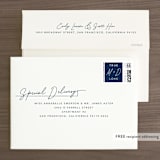 "Signature Look" - Save the Dates in Cloud by Liz Conley - FREE Recipient Addressing
