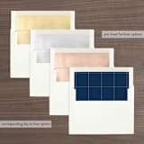 "Signature Look" - Save the Dates in Cloud by Liz Conley - Envelope Liner Options