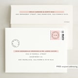 "Sealed with a Kiss" - Save the Dates in Blush by Hudson meet Rose - FREE Recipient Addressing
