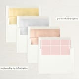 "Sealed with a Kiss" - Save the Dates in Blush by Hudson meet Rose - Envelope Liner Options