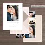 "Oversized" - Save the Dates in Rosewater by Mere Paper - Back of Card Options