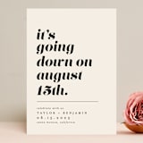 "Party Down" - Save the Dates in Ecru by Erica Krystek - Front