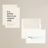 "Party Down" - Save the Dates in Ecru by Erica Krystek - Assembled