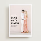 "Meet Us In Miami" - Save the Dates in Blush by Laura Hamm - Front