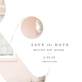 "Elegant Ampersand" - Save the Dates in Ivory by Lori Wemple - Detail
