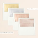 "Elegant Ampersand" - Save the Dates in Ivory by Lori Wemple - Envelope Liner Options